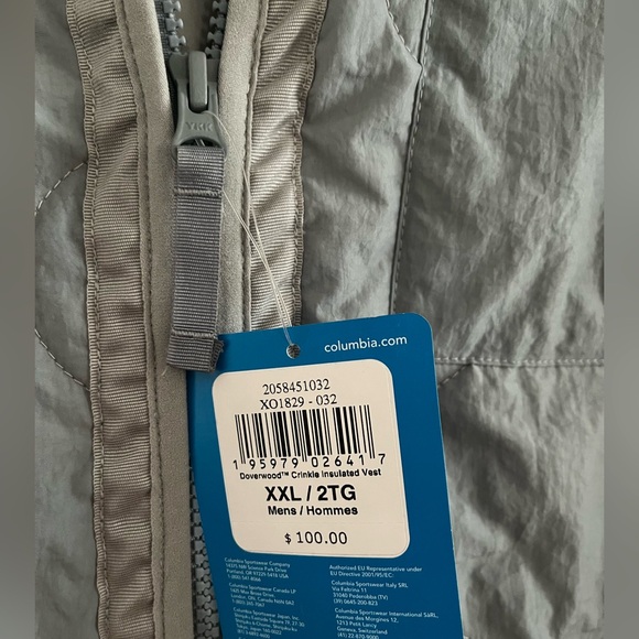Columbia Water-Repellent Wind-Resistant Quilted Insulated Light Weight Vest XXL - Picture 16 of 16